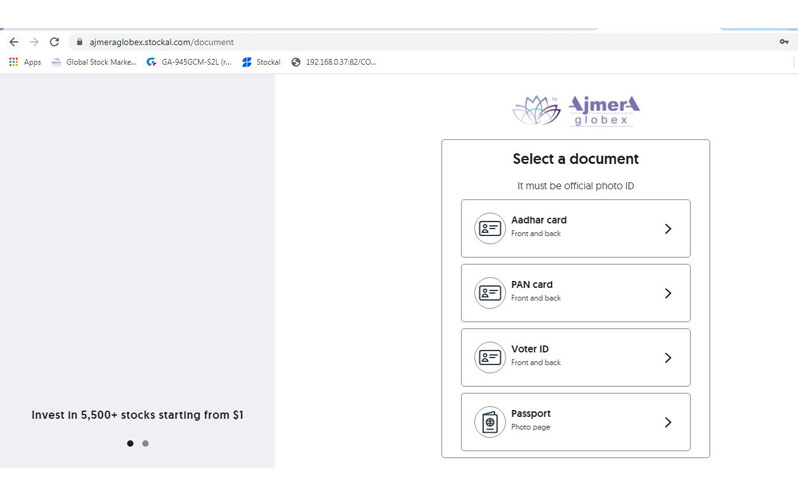 Complete your Globex KYC 1