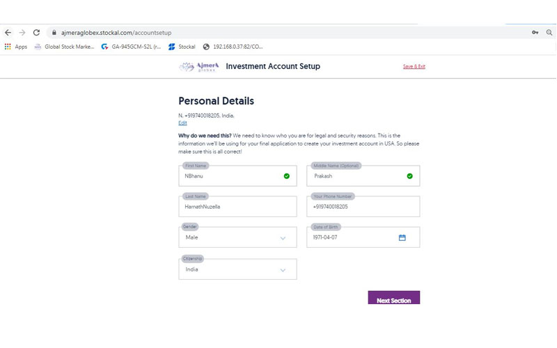 Complete your Globex KYC 2